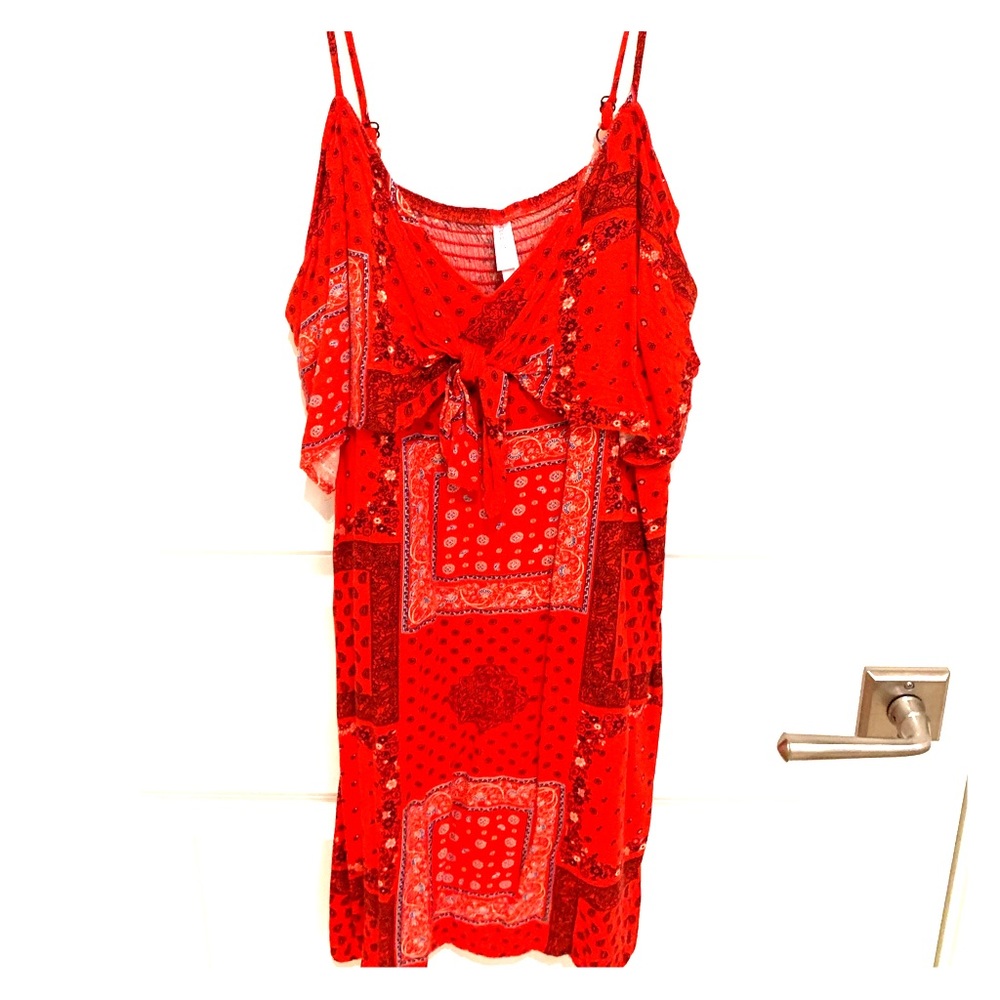 red paisley sundress
